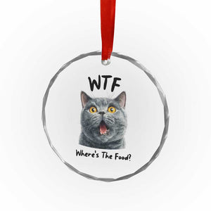 Funny Shocked British Shorthair Cat Crystal Glass Ornament Where Is The Food TS12 Print Your Wear