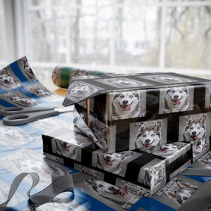Funny Siberian Husky Meme Wrapping Paper Roll My Name Is Stop That TS12 Black Print Your Wear