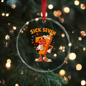 Funny Sick Seven 67 Meme Crystal Glass Ornament Six Seven Wordplay TS11 Print Your Wear