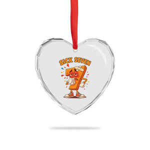 Funny Sick Seven 67 Meme Heart Crystal Glass Ornament Six Seven Wordplay TS11 Print Your Wear