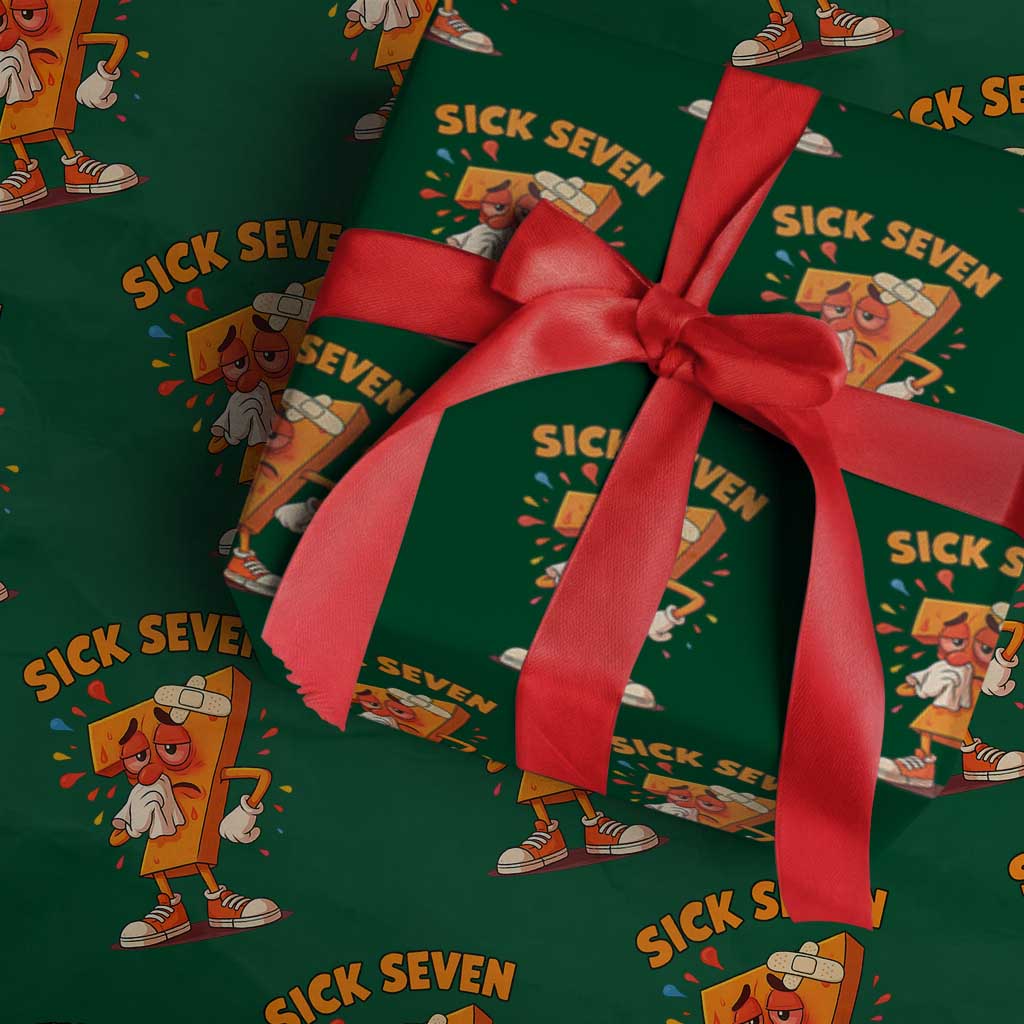 Funny Sick Seven 67 Meme Wrapping Paper Roll Six Seven Wordplay TS11 Green Print Your Wear