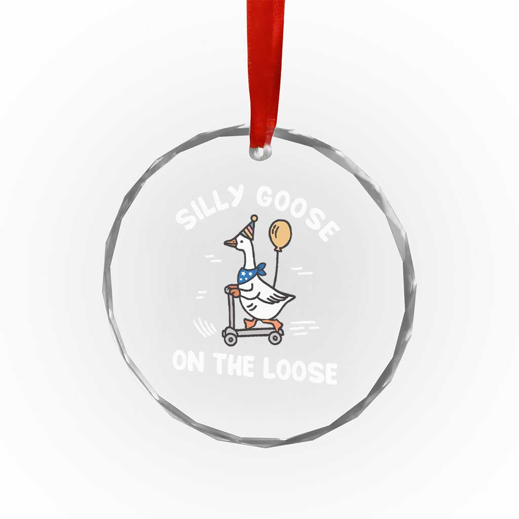 Funny Silly Goose Crystal Glass Ornament Goose On The Loose Animal Humor TS10 Print Your Wear