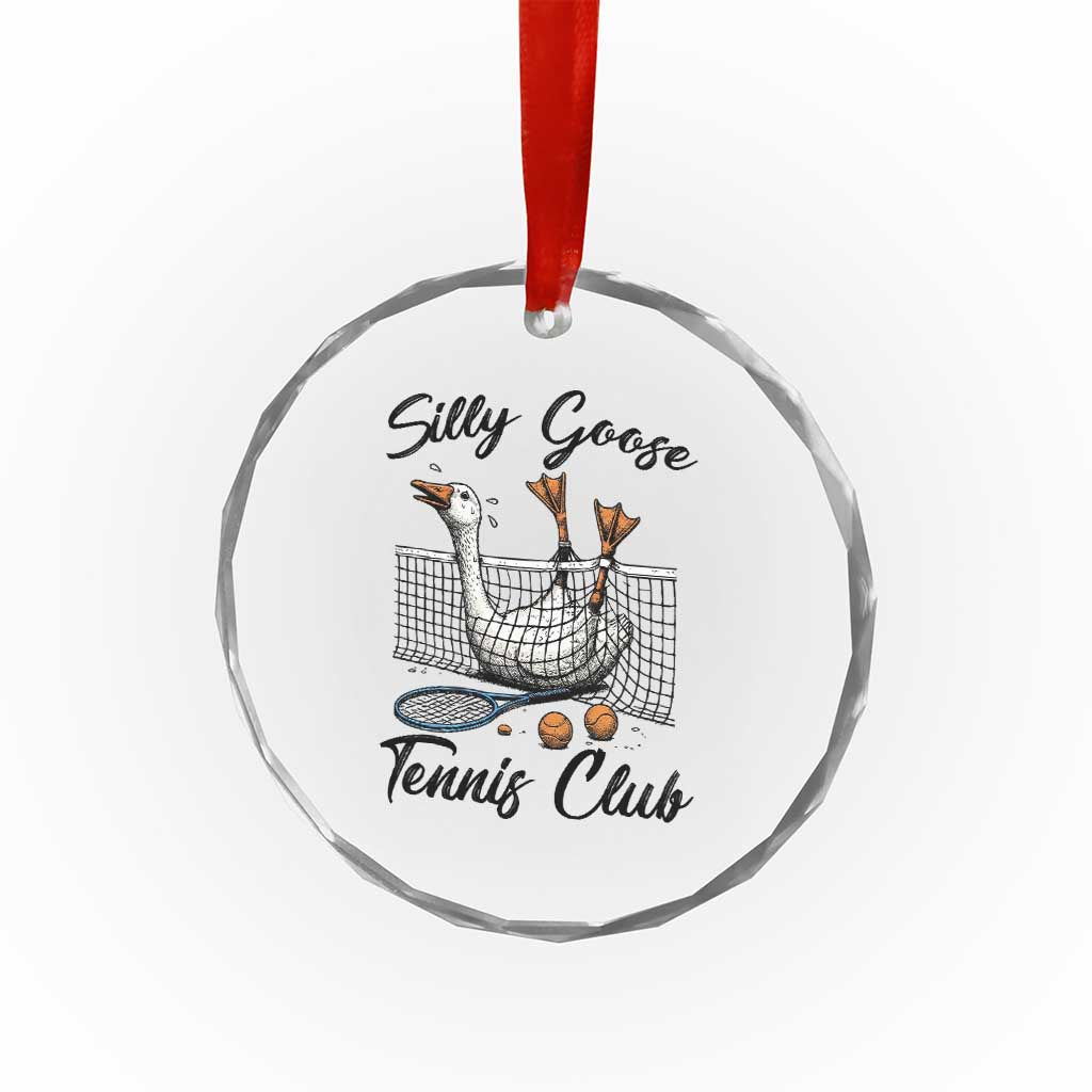 Funny Silly Goose Tennis Club Crystal Glass Ornament Tennis Lover Gift TS12 Print Your Wear
