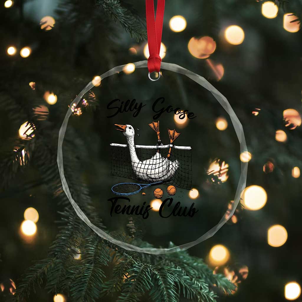 Funny Silly Goose Tennis Club Crystal Glass Ornament Tennis Lover Gift TS12 Print Your Wear