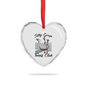 Funny Silly Goose Tennis Club Heart Crystal Glass Ornament Tennis Lover Gift TS12 Print Your Wear