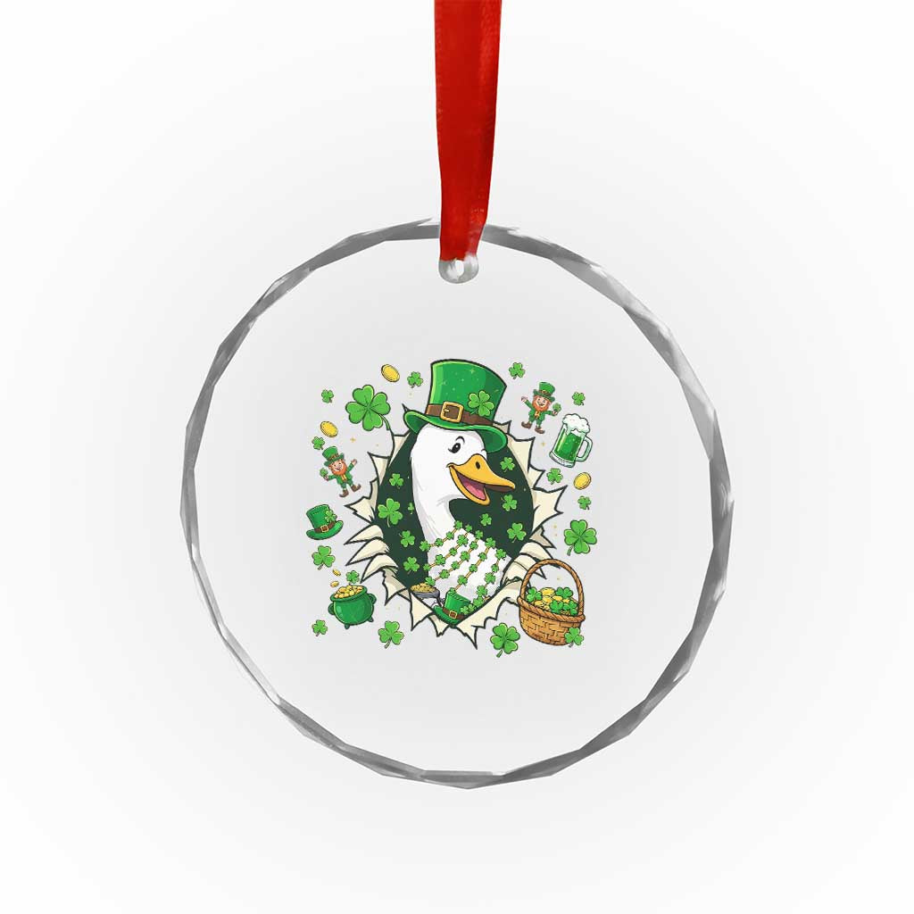 Funny Silly Irish Goose Crystal Glass Ornament St Patricks Day Celebration TS12 Print Your Wear