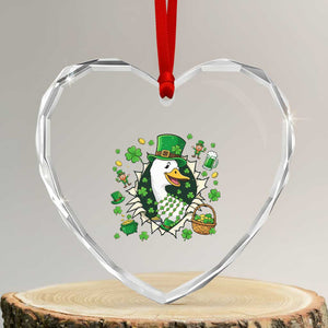 Funny Silly Irish Goose Heart Crystal Glass Ornament St Patricks Day Celebration TS12 Transparent Glass 3'' Heart Print Your Wear