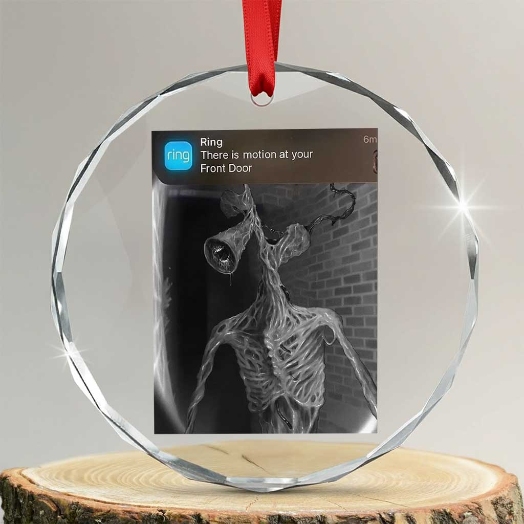 Funny Siren Head Crystal Glass Ornament Ring with Motion Meme TS10 Transparent Glass 3'' Circle Print Your Wear
