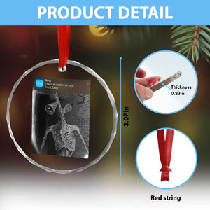 Funny Siren Head Crystal Glass Ornament Ring with Motion Meme TS10 Print Your Wear