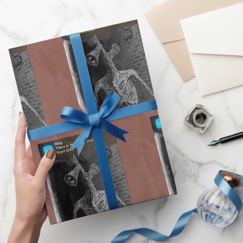 Funny Siren Head Wrapping Paper Roll Ring with Motion Meme TS10 Mocha Print Your Wear