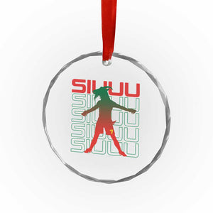 Funny Siuuuu Crystal Glass Ornament Iconic Goal Shout Soccer Lover Gift TS12 Print Your Wear