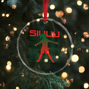 Funny Siuuuu Crystal Glass Ornament Iconic Goal Shout Soccer Lover Gift TS12 Print Your Wear