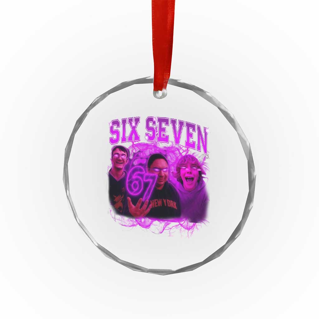 Funny Six Seven 6 7 Meme Crystal Glass Ornament The Mason 67 Kid Bootleg Gen Alpha Slang TS10 Print Your Wear
