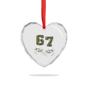 Funny Six Seven 6 7 Meme Heart Crystal Glass Ornament Gen Alpha Slang 6 7 Hands Camo Boy Girl TS10 Print Your Wear