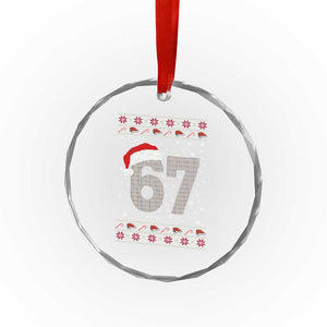 Funny Six Seven 6 7 Meme Ugly Christmas Crystal Glass Ornament Gen Alpha Slang TS10 Print Your Wear