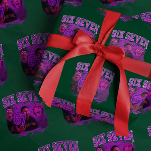 Funny Six Seven 6 7 Meme Wrapping Paper Roll The Mason 67 Kid Bootleg Gen Alpha Slang TS10 Green Print Your Wear