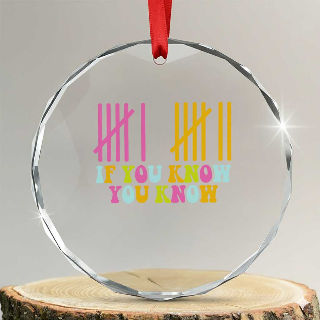 Funny Six Seven 6 7 Teen Slang Crystal Glass Ornament If You Know You Know Viral Meme TS10 Transparent Glass 3'' Circle Print Your Wear