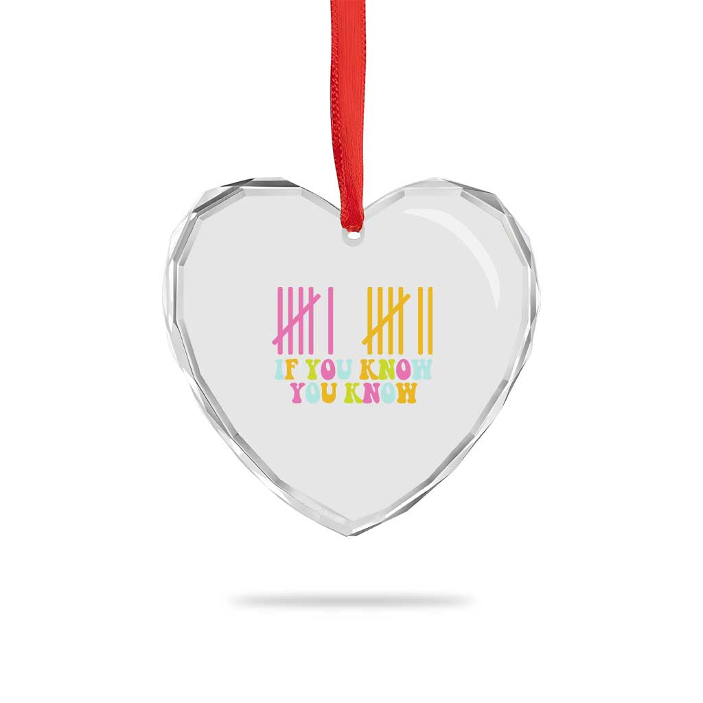 Funny Six Seven 6 7 Teen Slang Heart Crystal Glass Ornament If You Know You Know Viral Meme TS10 Print Your Wear