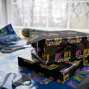 Funny Six Seven 6 7 Teen Slang Wrapping Paper Roll If You Know You Know Viral Meme TS10 Black Print Your Wear