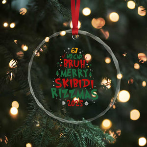 Funny Six Seven 67 Meme Christmas Tree Crystal Glass Ornament Funny 6 7 Bruh Gen Alpha Slang Viral Meme TS10 Print Your Wear