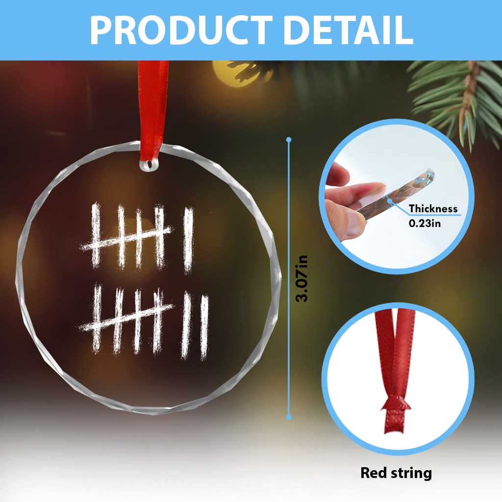 Funny Six Seven 67 Meme Crystal Glass Ornament Tally Marks 6 7 Numbers Gen Alpha Slang TS10 Print Your Wear