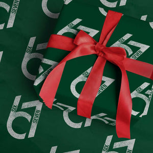 Funny Six Seven 67 Meme Gen Alpha Slang Wrapping Paper Roll TS11 Green Print Your Wear