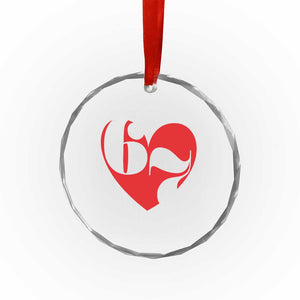 Funny Six Seven 67 Meme Valentines Day Red Heart Crystal Glass Ornament TS11 Print Your Wear