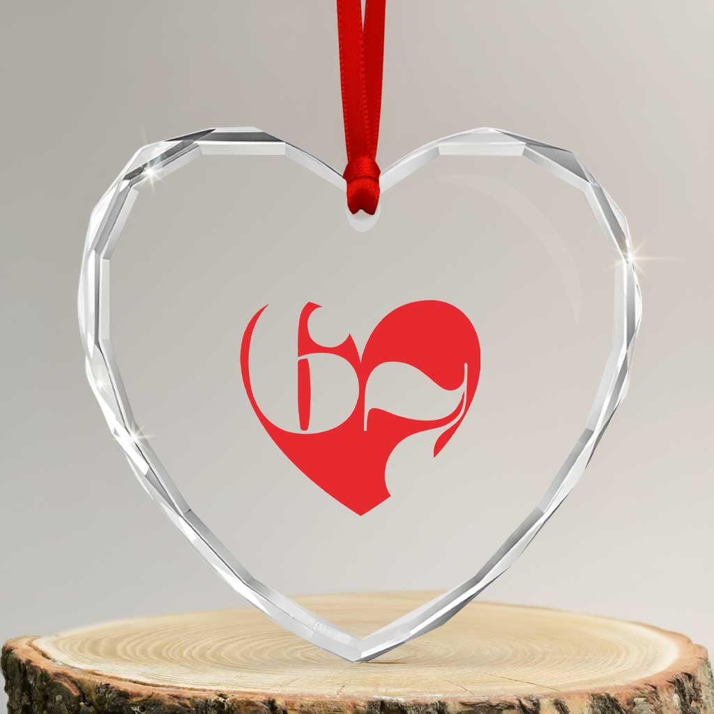 Funny Six Seven 67 Meme Valentines Day Red Heart Heart Crystal Glass Ornament TS11 Transparent Glass 3'' Heart Print Your Wear