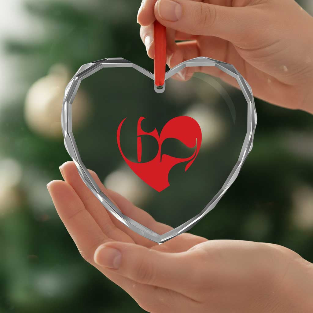 Funny Six Seven 67 Meme Valentines Day Red Heart Heart Crystal Glass Ornament TS11 Print Your Wear