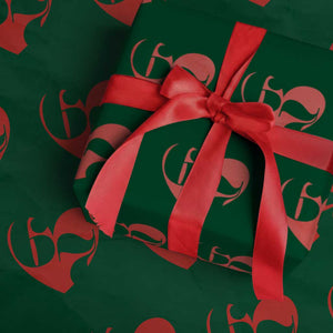 Funny Six Seven 67 Meme Valentines Day Red Heart Wrapping Paper Roll TS11 Green Print Your Wear