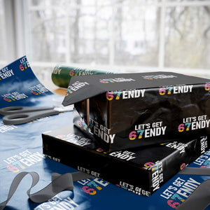 Funny Six Seven 67 Wrapping Paper Roll Lets Get Sendy 6 7 Meme Icecream TS02 Black Print Your Wear