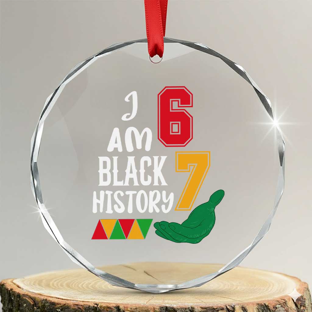 Funny Six Seven African American Crystal Glass Ornament Black History Month TS14 Transparent Glass 3'' Circle Print Your Wear