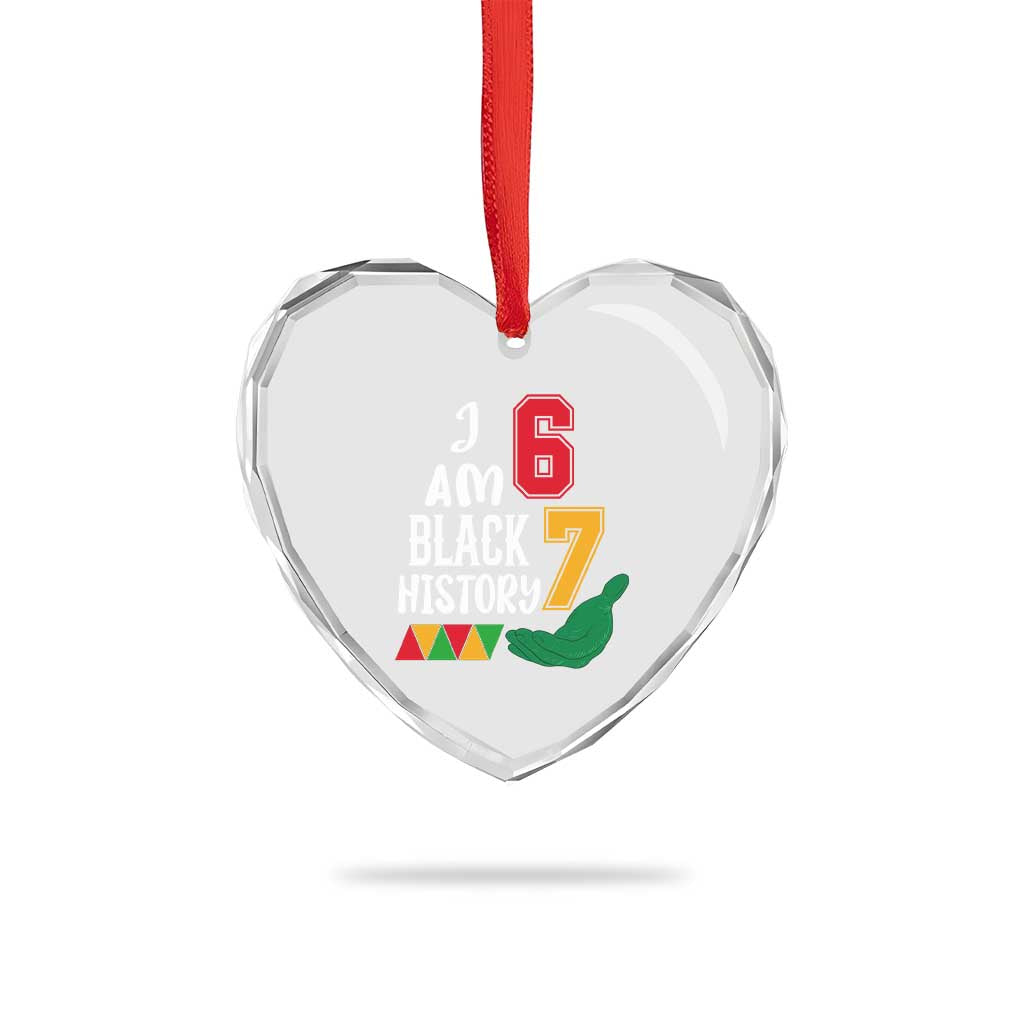 Funny Six Seven African American Heart Crystal Glass Ornament Black History Month TS14 Print Your Wear