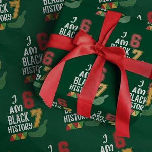 Funny Six Seven African American Wrapping Paper Roll Black History Month TS14 Green Print Your Wear