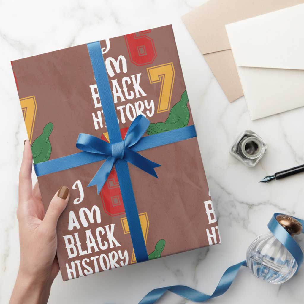 Funny Six Seven African American Wrapping Paper Roll Black History Month TS14 Mocha Print Your Wear