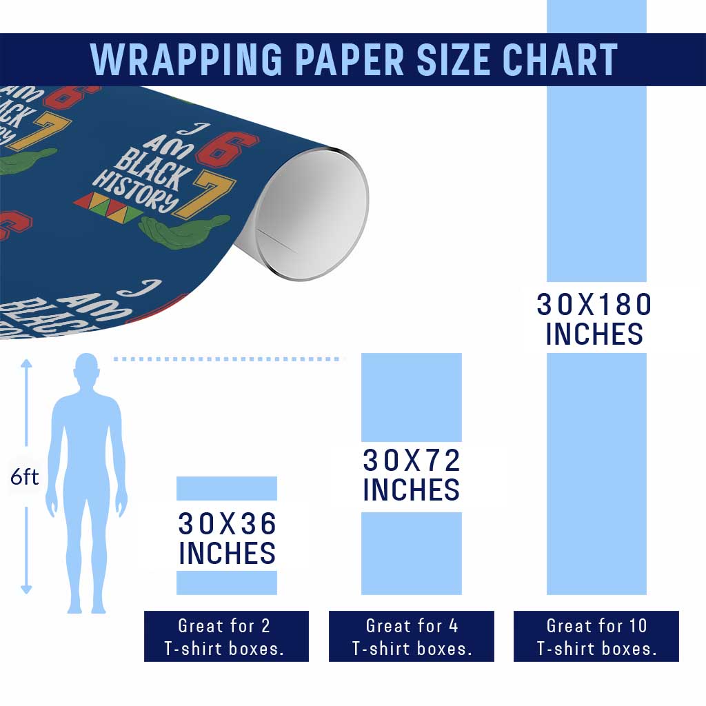 Funny Six Seven African American Wrapping Paper Roll Black History Month TS14 Print Your Wear