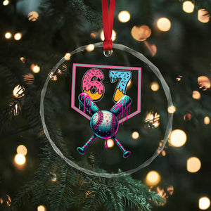 Funny Six Seven Baseball Drip Crystal Glass Ornament Number 67 Meme Drippy Bats TS02 Print Your Wear