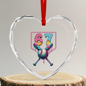 Funny Six Seven Baseball Drip Heart Crystal Glass Ornament Number 67 Meme Drippy Bats TS02 Transparent Glass 3'' Heart Print Your Wear