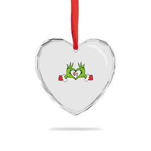 Funny Six Seven Christmas 67 Meme Gen Alpha Elf Heart Hands Heart Crystal Glass Ornament TS11 Print Your Wear