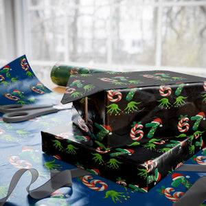 Funny Six Seven Christmas 67 Meme Gen Alpha Slang Elf Hands Wrapping Paper Roll TS11 Black Print Your Wear