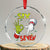 Funny Six Seven Christmas Crystal Glass Ornament 67 Meme Xmas Santa Elf Hand Gen Alpha TS11 Transparent Glass 3'' Circle Print Your Wear