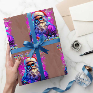 Funny Six Seven Claus Wrapping Paper Roll 67 Xmas Santa Meme Gen Alpha TS11 Mocha Print Your Wear