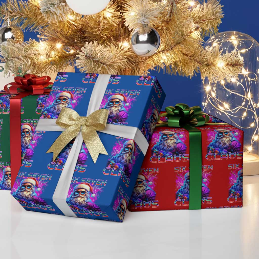 Funny Six Seven Claus Wrapping Paper Roll 67 Xmas Santa Meme Gen Alpha TS11 Print Your Wear