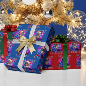 Funny Six Seven Claus Wrapping Paper Roll 67 Xmas Santa Meme Gen Alpha TS11 Print Your Wear