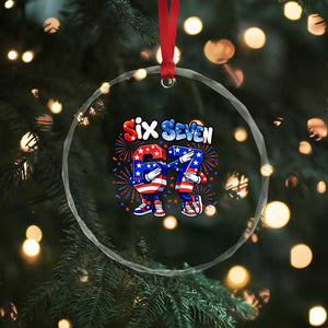 Funny Six Seven Dabbing Crystal Glass Ornament Patriotic American Pride Gift TS12 Print Your Wear