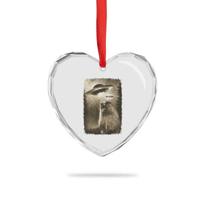 Funny Six Seven Heart Crystal Glass Ornament Screaming Groundhog UFO Meme TS14 Print Your Wear