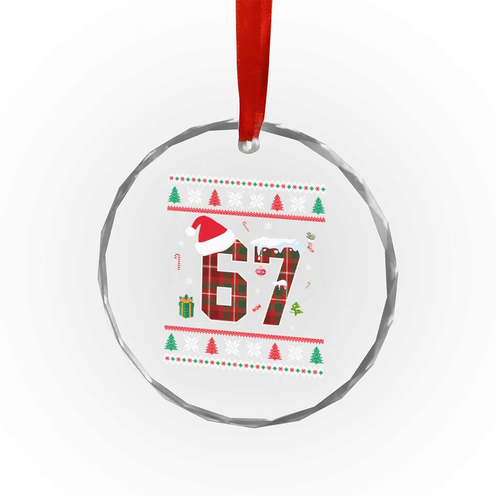 Funny Six Seven Meme Christmas Ugly Sweater Crystal Glass Ornament Trendy Tiktok Gift TS12 Print Your Wear