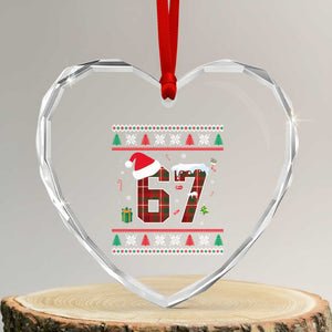 Funny Six Seven Meme Christmas Ugly Sweater Heart Crystal Glass Ornament Trendy Tiktok Gift TS12 Transparent Glass 3'' Heart Print Your Wear