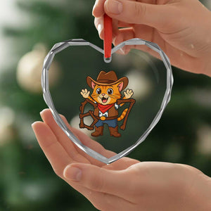 Funny Six Seven Meme Cowcat Heart Crystal Glass Ornament Gen Alpha Slang Gift TS12 Print Your Wear