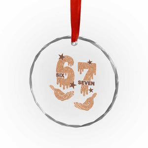 Funny Six Seven Meme Crystal Glass Ornament Melanin Black History Month Gift TS12 Print Your Wear